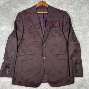 Raphael Wardrobe Design Dinner Jacket Jacquard Paisley 40R Hand Tailored